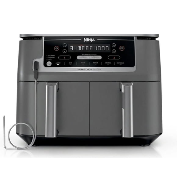 Freidora de Aire Inteligente Ninja Foodi 10 QT con 2 Cestas Independientes y Termómetro Smart