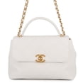 thumbnail image 1 of Pre-Owned CHANEL Chain Shoulder Bag with Coco Mark and Matelasse Calfskin Leather...., 1 of 14