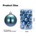 thumbnail image 2 of 34 Uds bolas de Navidad adornos juego de bolas de Navidad 4cm/1,57 pulgadas bolas de decoración de árbol de Navidad adornos colgantes, 2 of 6