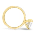 thumbnail image 4 of 2.00Ct Princess Cut Lab-grown diamond Solitaire Engagement Ring, Hidden Halo & Pavé, 10K Yellow Gold, 4 of 7