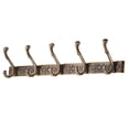 thumbnail image 4 of Masteelf Dark Brown Wall Mounted Coat Hook Rack with 5 Scroll Hooks, Sturdy and Space-Saving for Bathrooms and Bedrooms, 2.36 Inches Wide, 4 of 8
