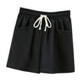 thumbnail image 2 of GERsome Sweat Shorts for Women Jogger Yoga Solid Color Athletic Shorts Summer Elastic Waist Walking Shorts Running Sport Drawstring Shorts with Pockets, 2 of 5