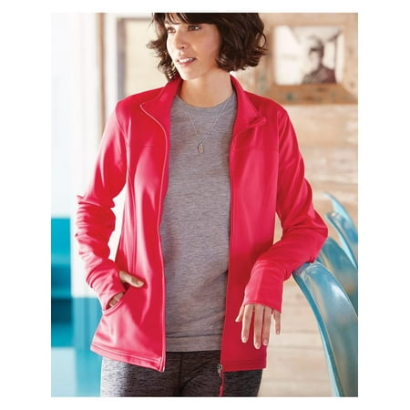 Retro Soccer Track Jacket - Independent Trading Co. Fleece Women's Poly-Tech Full-Zip Track Jacket