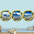 thumbnail image 2 of VWAQ Porthole Window Decals For Wall, Arctic Wall Decal - Glacier Wall Art -SPW23 (Gold, 24" Diameter), 2 of 2
