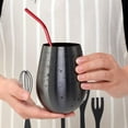 thumbnail image 4 of Taza de cerveza de acero inoxidable 2pcs304-negro Fokelyi CPB-DE-WX208-5, 4 of 6