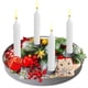 thumbnail image 3 of Adornos navideños, adornos navideños, regalos navideños, bandeja magnética para velas cónicas, vela redonda de metal de 23 cm con 4 soportes magnéticos, bandeja decorativa, soporte festivo para velas, 3 of 9
