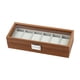 thumbnail image 3 of Caja organizadora para relojes, vitrina de joyería, 6 compartimentos, caja de reloj de madera de lujo para mujeres, hombres, relojes, collar, pulsera,, 3 of 9