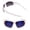 White/White, variant on "The Athlete" 2 Pair Polarized Lightweight Sport Wrap Bifocal Sunglasses - Blue/Blue - 1.50