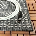 thumbnail image 3 of SAFAVIEH Courtyard Morven Geometric Indoor/Outdoor Area Rug, Black/Beige, 6'7" x 9'6", 3 of 6