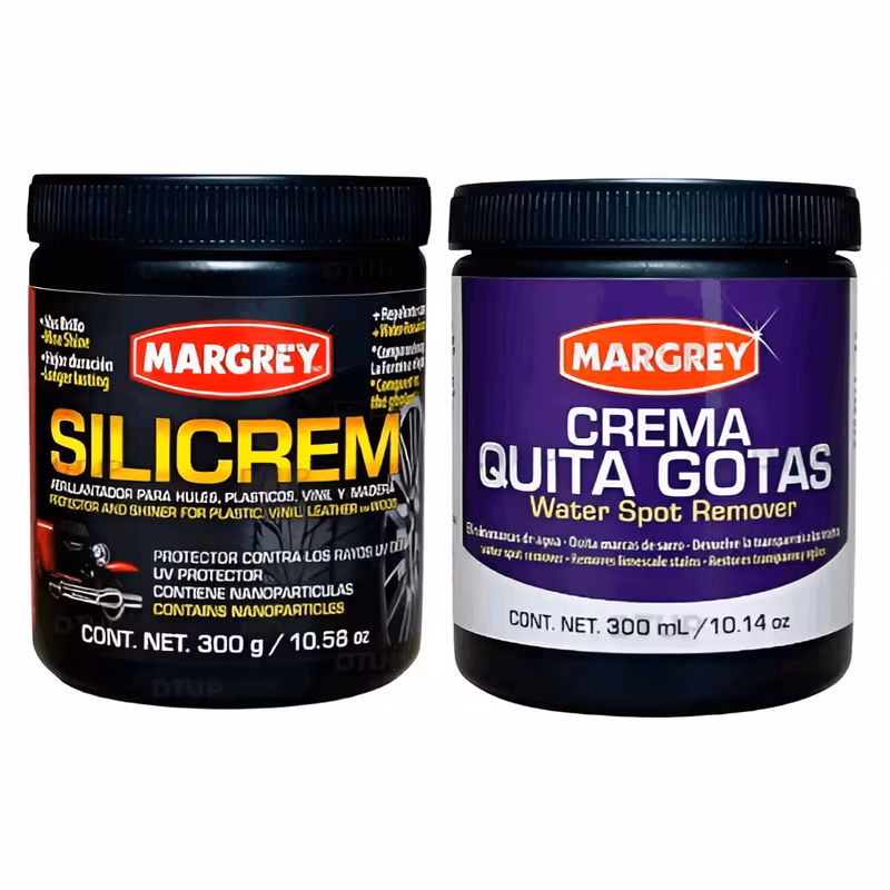 Combo Limpieza de Cristales y Abrillantado | Crema Quita Gotas 300 ml + Abrillantador Silicrem 300 g