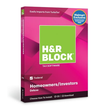 H&R Block Tax Software Deluxe 2018
