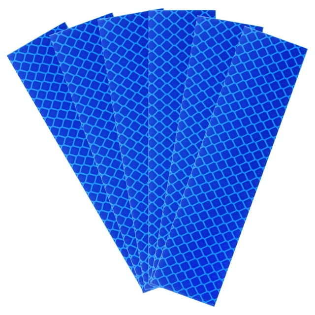 Uxcell 6pcs Calcomanías Reflectantes 1.18" x 4.72" Cinta de Alta Visibilidad para Bicicleta, Automóvil, Motocicleta, Azul