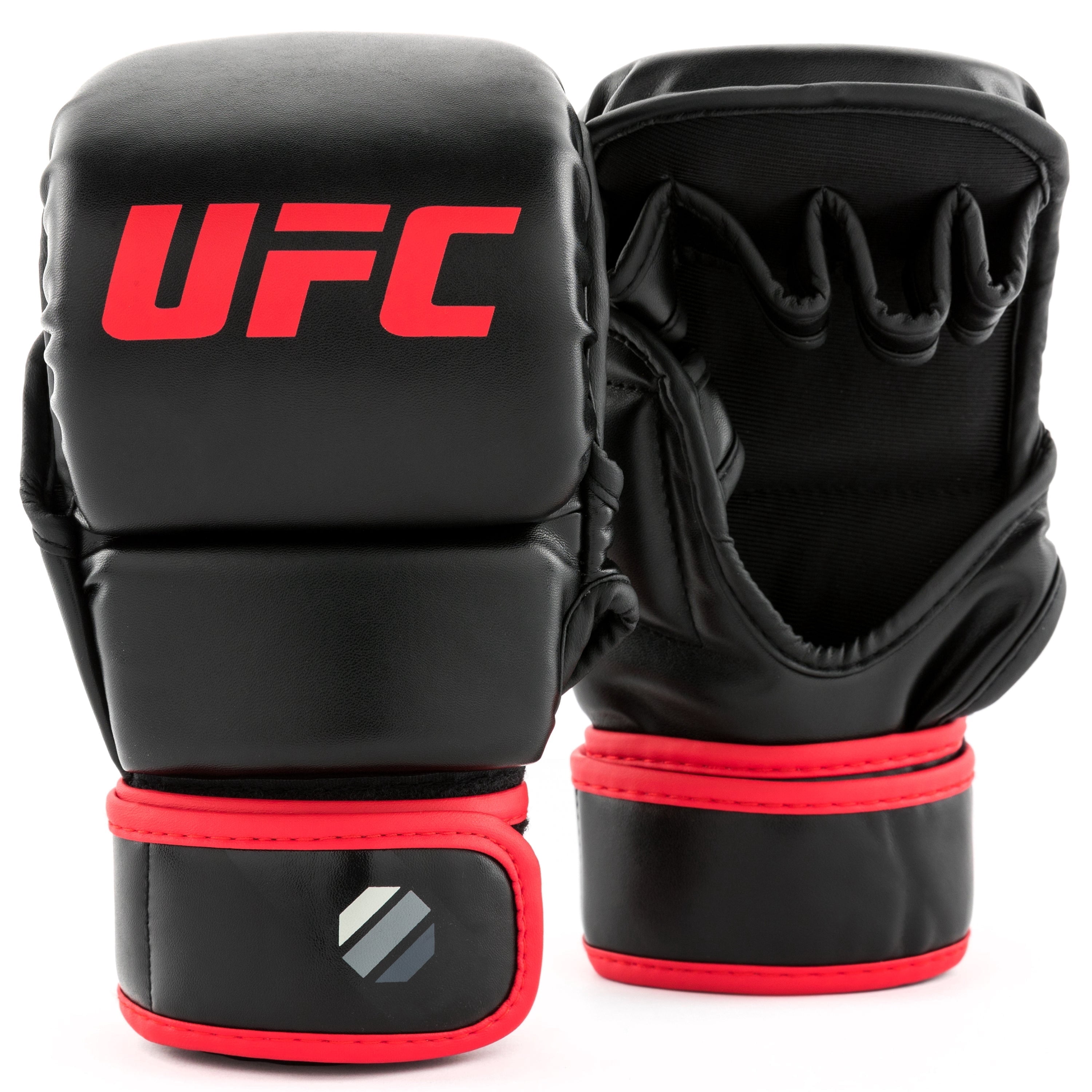 UFC Official Fight Gloves, Black, XL, 100% Genuine Leather, Open