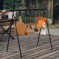 thumbnail image 4 of Outdoor Hanging Rack Picnic Cookware Hanging Rack 4 Foot Tripod Collapsible Aluminium Alloy Heavy Load Storage Rack with Hooks for Camping, 4 of 5