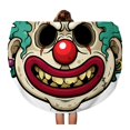 thumbnail image 1 of LADDKA 60 inch Round Beach Towel Blanket Colorful Horror of Cartoon Clown Zombie Face Joker Scary Travel Circle Circular Towels Mat Tapestry Beach Throw, 1 of 2