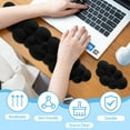 thumbnail image 5 of Cloud Wrist Rest Pad Kit Keyboard Wrist Rest Mouse Wrist Rest Memory Foam Palm Rest for Keyboard Mouse Non-Slip Black, 5 of 5
