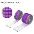 thumbnail image 2 of Unique Bargains 2 Roll 1 Yard 13.5/27mm Self Adhesive Crystal Rhinestone Ribbon for Crafts Project, Purple Pink, 2 of 5