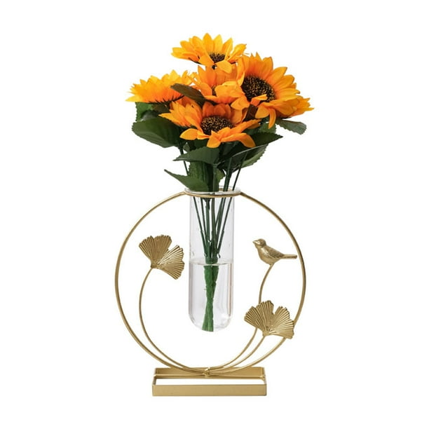 Florero de cristal de hierro, tubos de ensayo, jarrón, arreglo floral, pntas hidropónicas, , sa de , terrario, contenedor, decoración Ronda perfecl Jarrón hidropónico