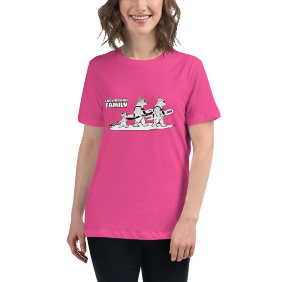 Snowboard Family Women's Relaxed T-Shirt (Berry, S)