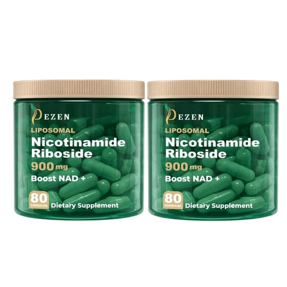 DEZEN 2Pcs NAD+ Supplement Alternative, Liposomal Nicotinamide Riboside, Resveratrol & Quercetin, 160 Capsules