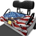 thumbnail image 2 of Yuyamidu USA Flag Eagle Golf Cart Seat Covers for Club Car and 2 Passenger 4th of July Golf Cart Seat Blanket with Pockets Universal Fit 2-Seat Golf Cart, 2 of 7