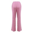 thumbnail image 4 of Fznquz Womens Casual Pants Yoga Elastic Waist Workout Pants Wide Leg High Waisted Pink Drawstring Quick Dry Trouser M, 4 of 4