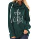 thumbnail image 1 of Sudaderas con capucha para mujer, estampado de letras, manga larga, transpirable, cómodo, con cordón, informal, 1 of 5