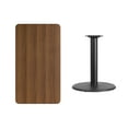 thumbnail image 4 of Flash Furniture 24'' x 42'' Rectangular Walnut Laminate Table Top with 24'' Round Table Height Base, 4 of 4