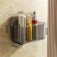 thumbnail image 6 of Necvior Sturdy Wall Mounted Storage Boxes Clear Adhesive Wall Mounted Storage Box for Bathroom Kitchen or Office Shelves, 6 of 18