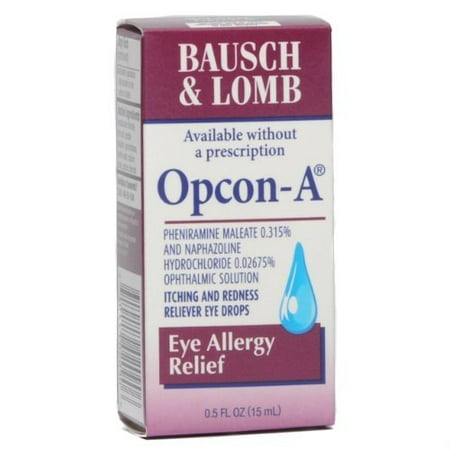 Bausch & Lomb Opcon-A Eye Allergy Relief, .5 oz. (Best Eye Drops For Seasonal Allergies)
