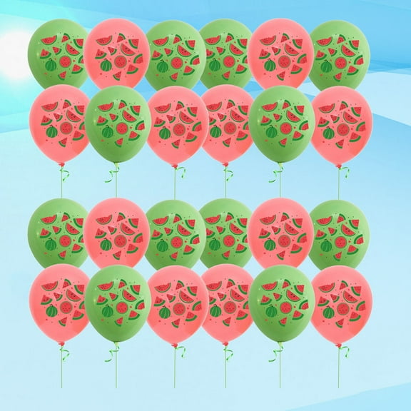 Clispeed 40Pcs Assorted Watermelon Pattern Latex Balloons for Party Decoration Summer Fruit Theme