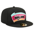 thumbnail image 3 of Men's New Era  Black San Antonio Spurs Core Logo 59FIFTY Fitted Hat, 3 of 5