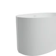 thumbnail image 6 of Spaco 65" Freestanding Solid Surface Bathtub, Stone Resin Freestanding Bath Tub with Overflow and Pop-up Drain, White, 6 of 15