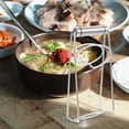 thumbnail image 1 of unbranded Soporte Para Platos Y Ollas De Acero Inoxidable Con Clip Resistente A Altas Temperaturas Color Plata, 1 of 8