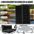 thumbnail image 5 of Replacement Cushions for Outdoor Swing, Swing Replacement Cushions Thicken 4" with Backrest, Waterproof Bench Cushions for Patio Furniture Porch Swing Cushions (Black), 5 of 6