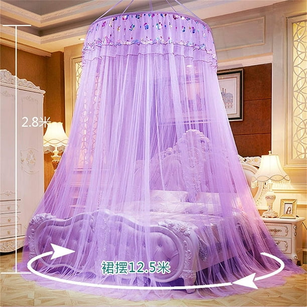 Mosquito Net Double Bed Mosquito Net Window, A22 Mosquito Net for Bed,  Round Double Bed Single Bed Large Net Mosquito Net, Hanging Princess Bed  Canopy Dome Tent Punch-Free Installat 