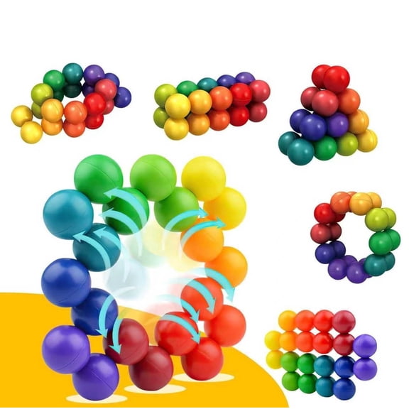Colorful Sensory Toys for Kids, Quiet Cool Fidget Toys Ball Autism Educational ADHD Desk Toy,Stocking Stuffer Gift for Adults Kids