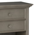 thumbnail image 6 of Amherst Farmhouse Grey Solid Wood Bedside Table - 24"W x 16"D x 26"H - 2 Drawers, Open Storage, Traditional Design for Bedroom, Living Room, Condo, 6 of 9