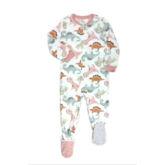 Carter's Toddler Girl's Fleece Dinosaur Print Dino Footed Pajama Sleeper (Size 3T)