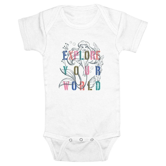 Infant's The Little Mermaid Ariel Sketch Explore Your World  Bodysuit