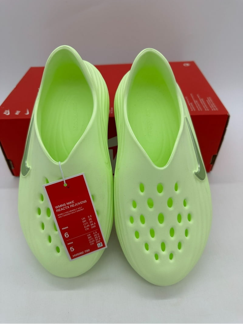 Nike ReactX Rejuven8 Women's Size 6 Neon Green Athletic Slides