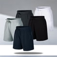thumbnail image 2 of Pantalones cortos de secado rápido para hombre, pantalones cortos deportivos informales, pantalones de playa de seda fina de hielo para hombre, pantalones grandes, 2 of 5