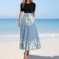 thumbnail image 1 of WILLBEST Vestidos Casuales Vestido de Verano de Manga Corta con Estampado Floral para Mujer Vestido Casual de Verano con Cuello Redondo y Cremallera En La Espalda con Ajuste Mediana​​, 1 of 3