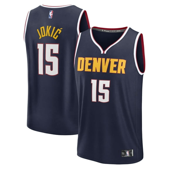 Youth Fanatics Nikola Jokic Navy Denver Nuggets Fast Break Replica Player Jersey - Icon Edition