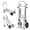 Silver, variant on QinaQin Foldable 2-In-1 Trolley, 700-Pound Load-Bearing Platform Flatbed Cart with Telescopic Handle, Suitable for Warehouses, Gardens Or Offices