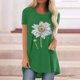 thumbnail image 2 of Mujeres moda Casual impresión camisas manga corta suelta Tee Tops túnica blusa Fridja ghk110, 2 of 4