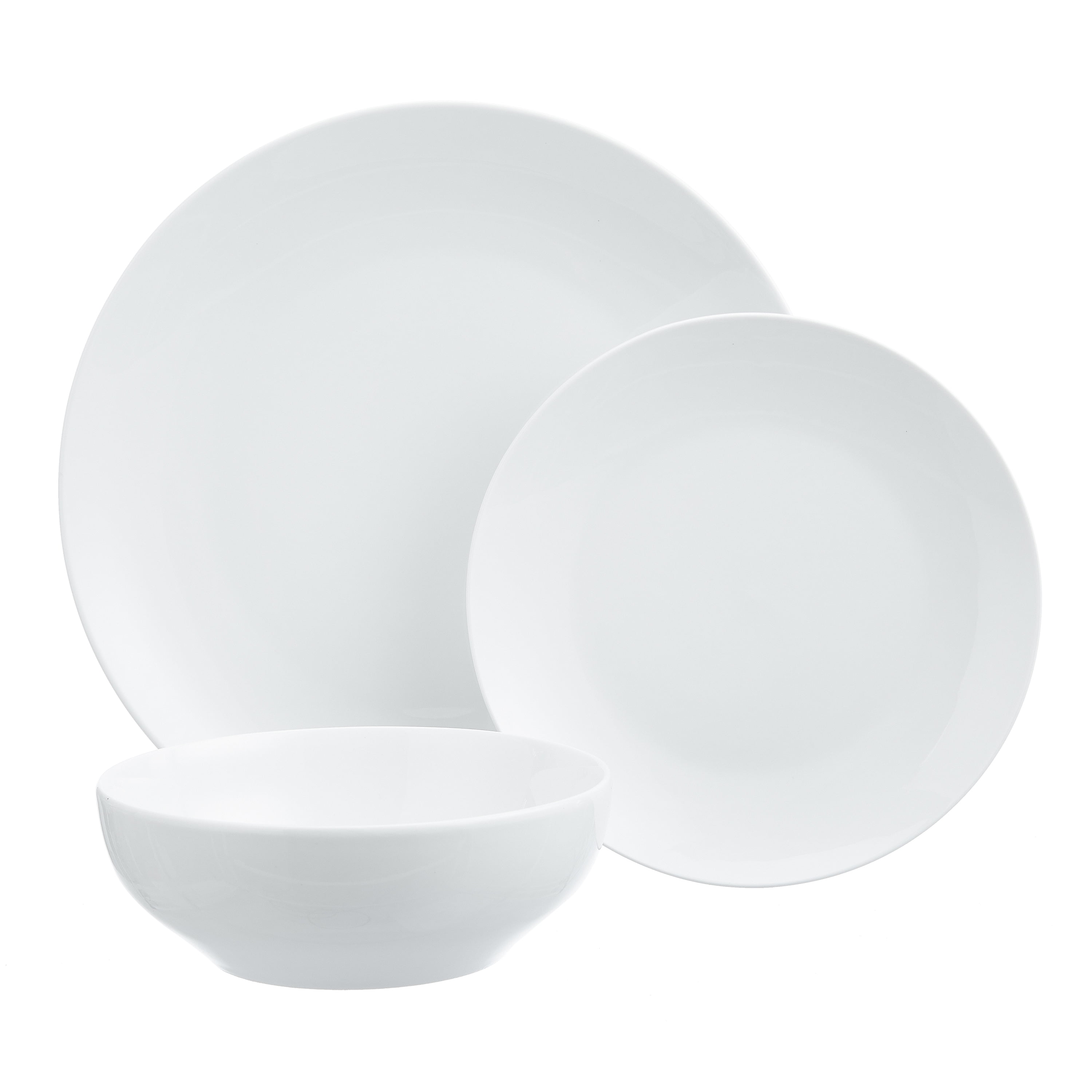 Mainstays 12Piece Dinnerware Set, White