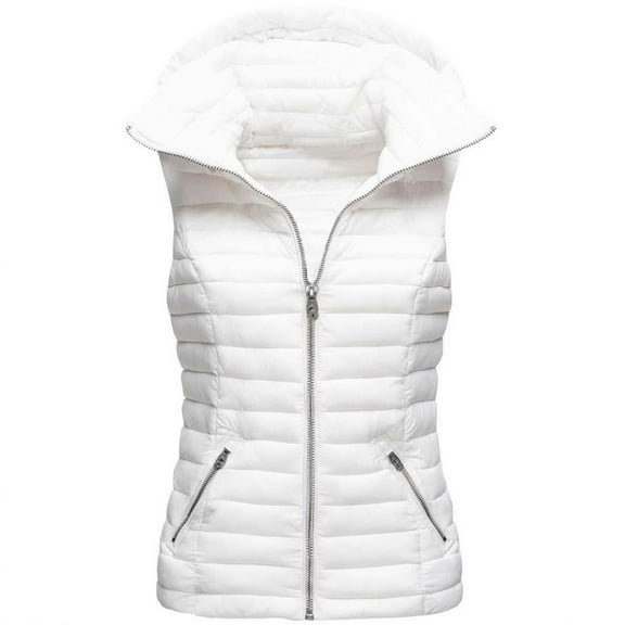 Vest for Women Hemlock Unisex Casual Solid Vest Zipper Pocket Loose Sleeveless Jacket Hooded Coat Vest