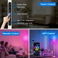 thumbnail image 6 of OUTON RGBIC Floor Lamp with Remote and App Control, Modern Lamp with 36+ Scenes, Music Sync, LED Corner Floor Lamp, Standing Lamp Tall Lamps for Living Room, Bedroom, Glass White, 6 of 9