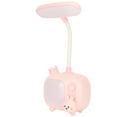 thumbnail image 5 of Luz de lectura para niños Base estilo TV Cuello de cisne flexible Carga USB Lámpara de escritorio LED suave para niños para estudiantes Estudio Trabajo Rosa, 5 of 5